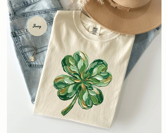 St. Patricks Day Lucky Four Leaf Clover T-Shirt