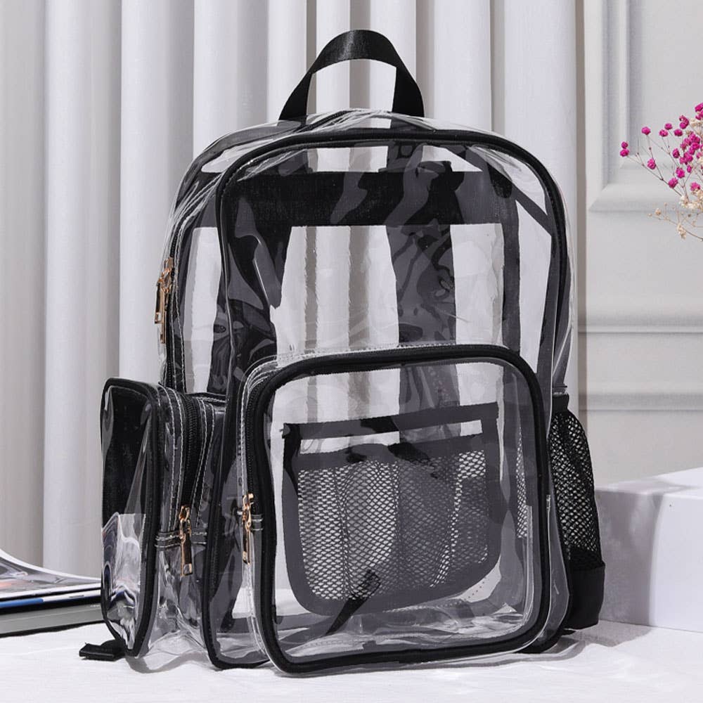 Clear Transparent Stadium-Approved School Backpack Bag